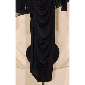 sarah ruched maxi dress